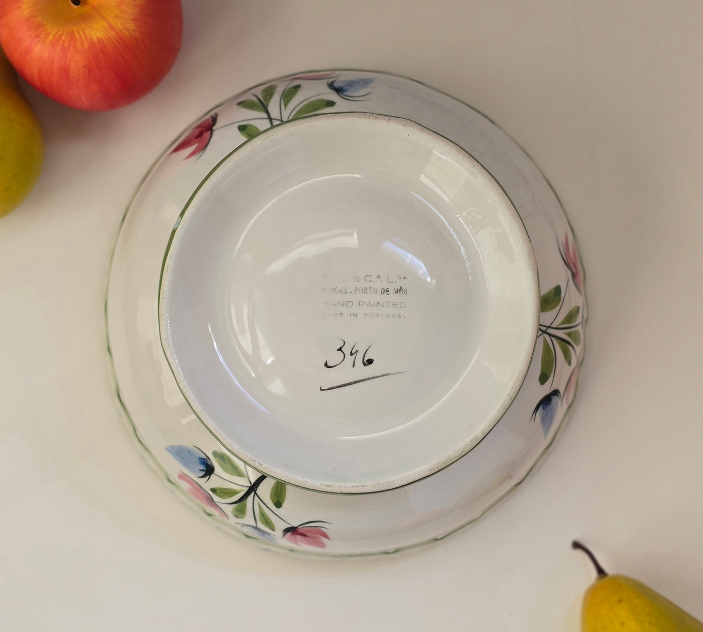 Antique R.C. & CAL Hand-Painted Serving Bowl