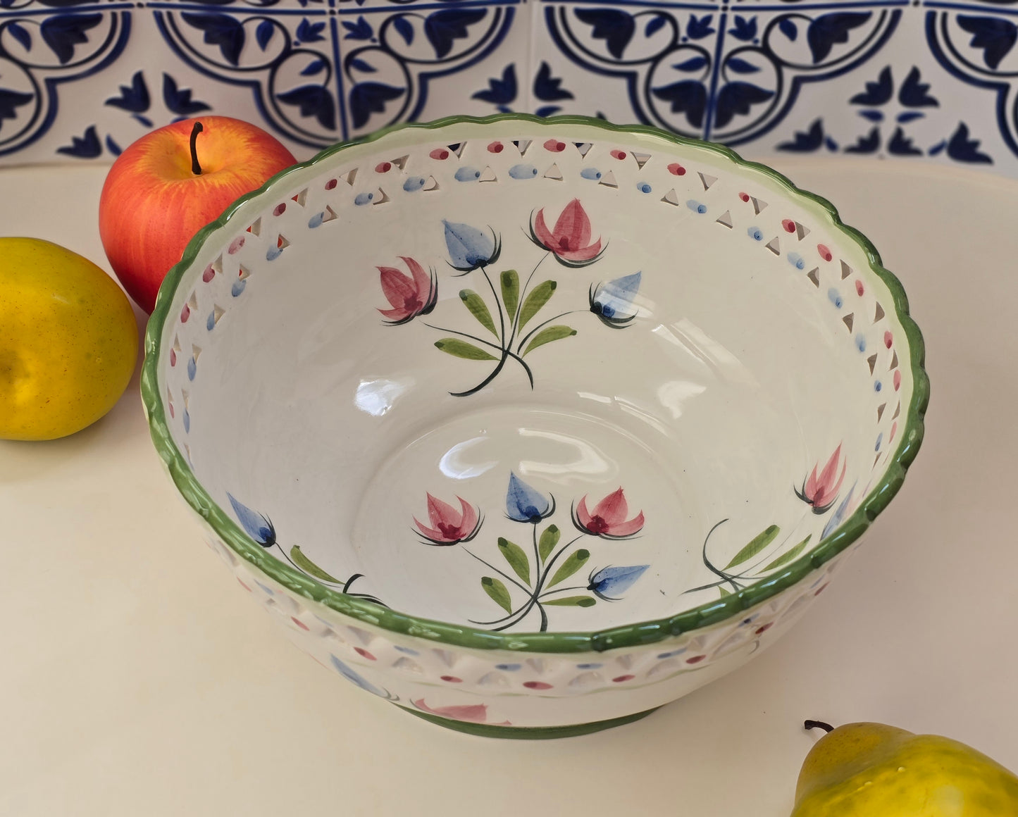 Antique R.C. & CAL Hand-Painted Serving Bowl