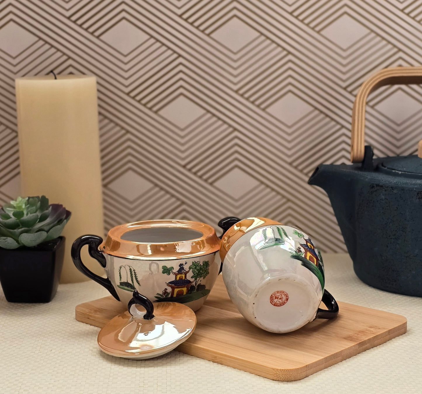 Seiei & Co | Lustreware Sugar Bowl & Creamer Set