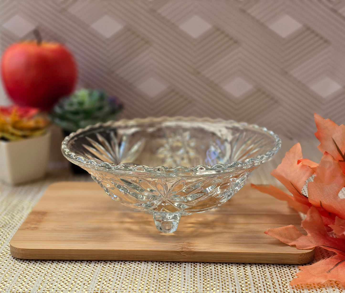 Anchor Hocking Star of David Candy Dish