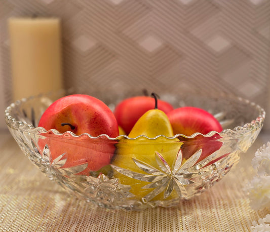 Anchor Hocking Glassware Set Three Piece Pressed Glass Bowls