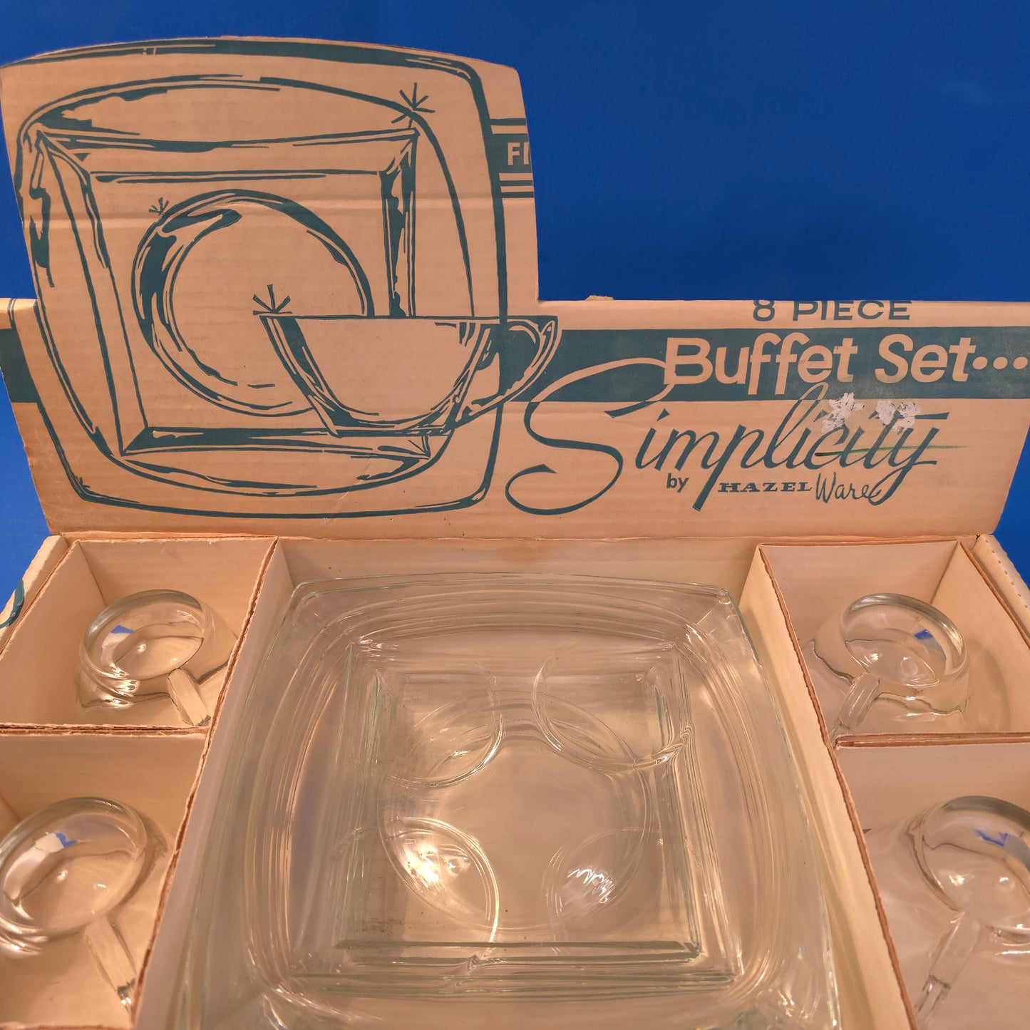 Hazel Atlas "Simplicity" Buffet Set in Original Box