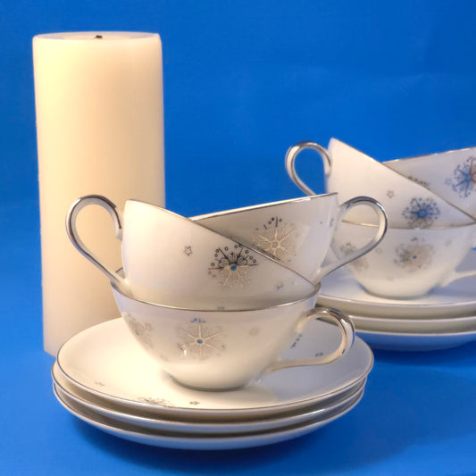 Summit "Stardust" Cups & Saucers - Set of 6