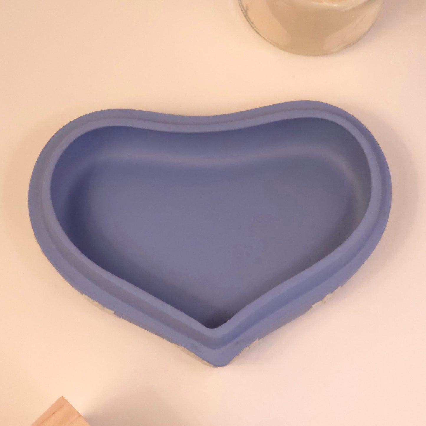 Wedgwood Blue Jasperware Heart-shaped Trinket Box