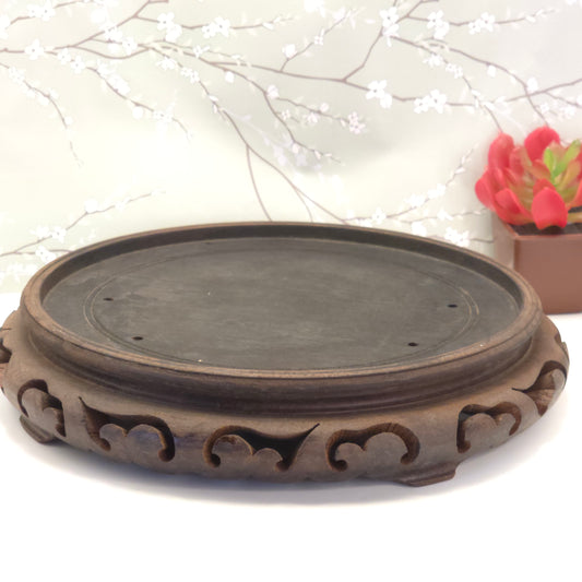 Chinese Carved Wood Vase/Bowl Stand