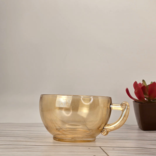 Jeannette Glass Moderne Marigold Iridescent Punch Cup