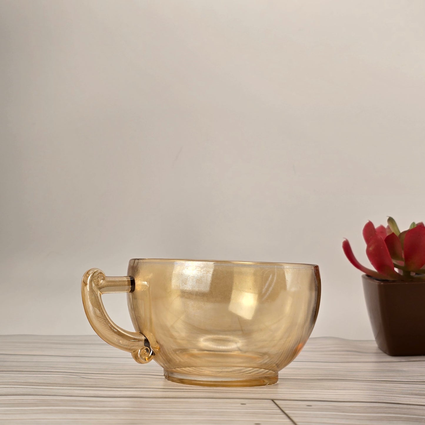 Jeannette Glass Moderne Marigold Iridescent Punch Cup