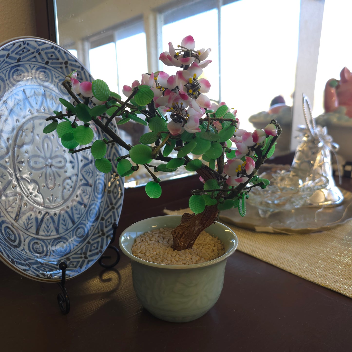 Glass Cherry Blossom Bonsai